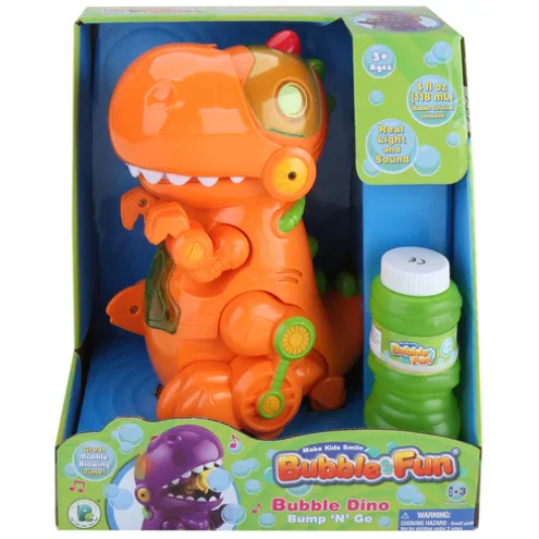 Bubble Fun Bump 'N' Go Dino Light Up Bubble Blower