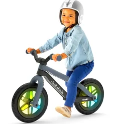 Chillafish 12 Inch BMXie Glow LED Balance Bike Grey