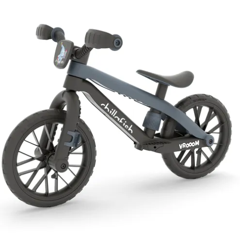 Chillafish 12 Inch BMXie Vrooom Balance Bike with Sounds Grey