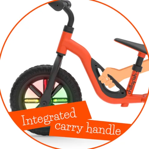 Chillafish 10 Inch Charlie Glow LED Balance Bike Orange