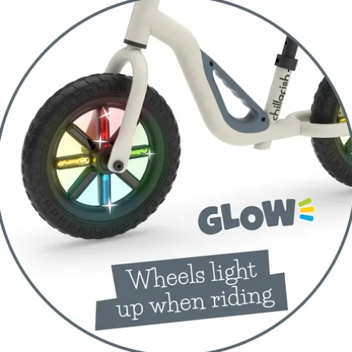 Chillafish 10 Inch Charlie Glow LED Balance Bike Beige