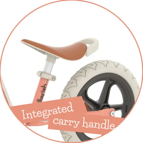 Chillafish 12 Inch Charlie Lux Balance Bike Salmon Pink
