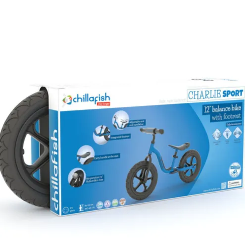 Chillafish 12 Inch Charlie Sport Balance Bike Blue