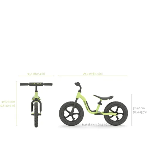 Chillafish 12 Inch Charlie Sport Balance Bike Pistachio
