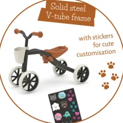 Chillafish Quadie 4 Wheeler Black Ride On with Basket