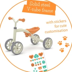 Chillafish Quadie 4 Wheeler Grey Orange Ride On