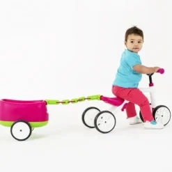 Chillafish Quadie 4 Wheeler Pink Ride On with Trailer