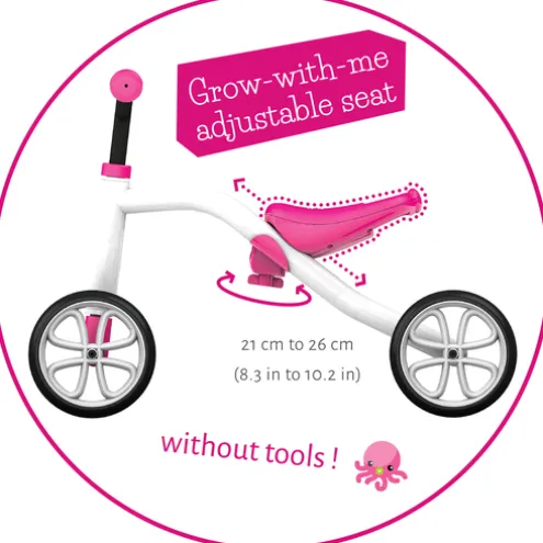 Chillafish Quadie 4 Wheeler Pink Ride On with Trailer