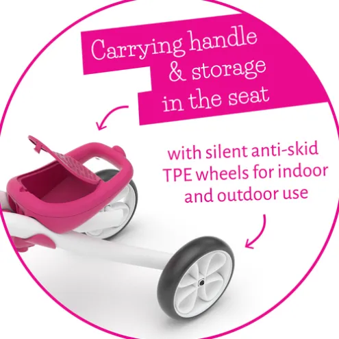Chillafish Quadie 4 Wheeler White Pink Ride On
