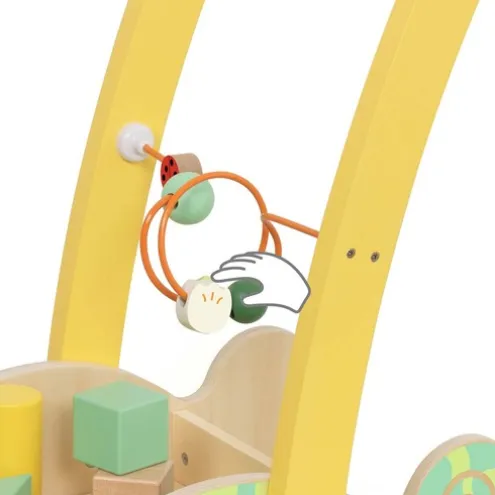 Classic World Chameleon Wooden Baby Walker with Blocks
