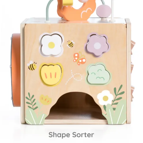 Classic World Wooden Honeybee Cube Activity Toy