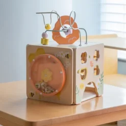 Classic World Wooden Honeybee Cube Activity Toy