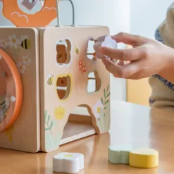 Classic World Wooden Honeybee Cube Activity Toy