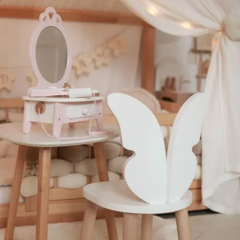 Classic World Wooden Pink Dressing Table