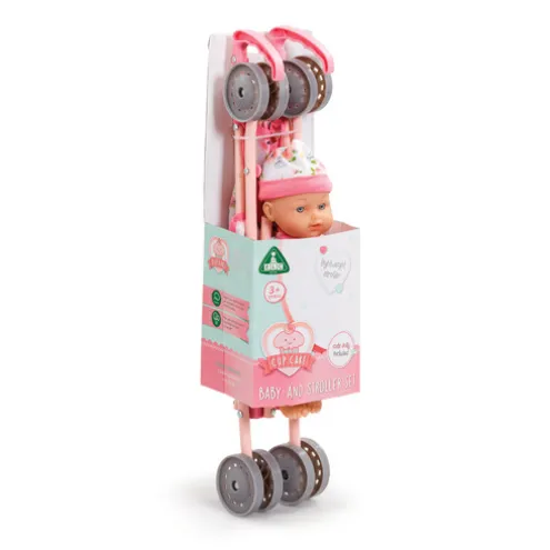 Cupcake Doll and Stroller Pink