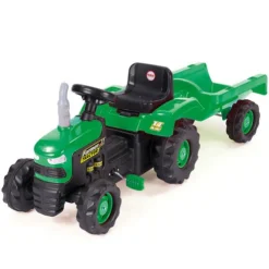 Dolu Pedal Tractor With Detachable Trailer and Horn Feature