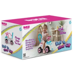 Dolu Walk & Drive Foot to Floor Pink Ride On Car