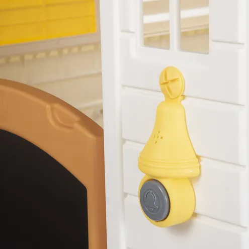 Dolu White and Yellow Playhouse with Electronic Doorbell