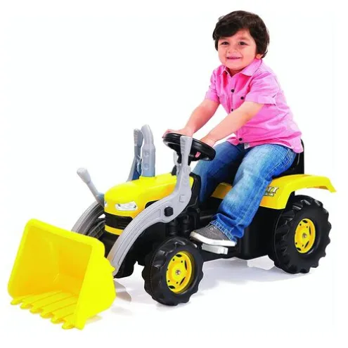 Dolu Yellow Pedal Tractor with Excavator Scoop