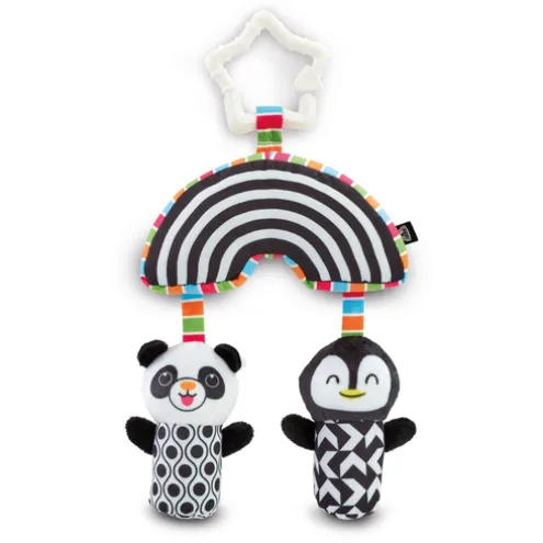 Early Learning Centre Baby Wind Chimes Sensory Pram Toy Black and White