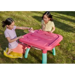 Early Learning Centre Pink Sand and Water Table with Lid and Accessories