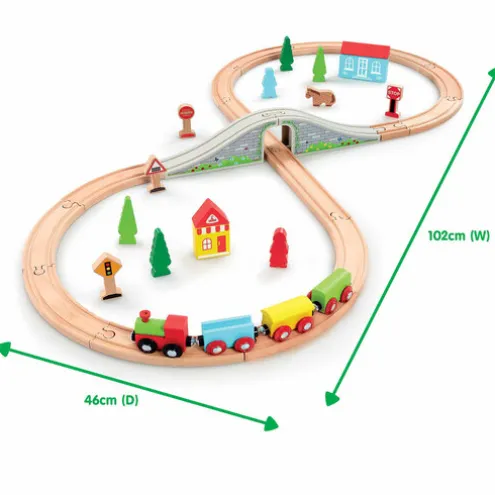 Early Learning Centre Wooden Little Town Train Set