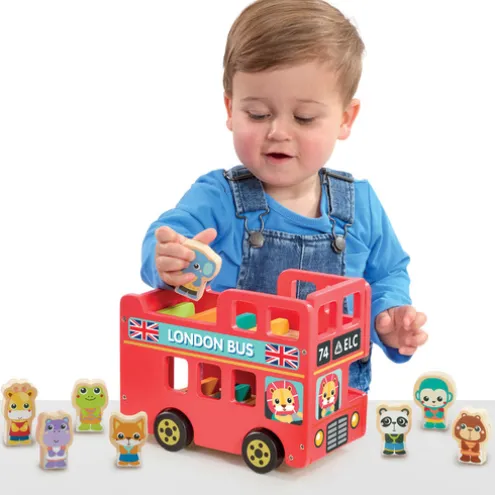 Early Learning Centre Wooden London Bus Playset