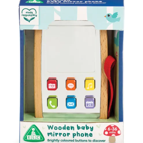 Early Learning Centre Wooden Baby Mirror Phone