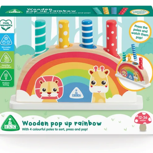 Early Learning Centre Wooden Pop Up Rainbow Activity Toy