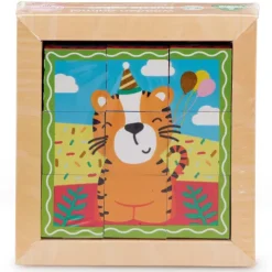 Early Learning Centre Wooden Puzzle Cubes and Tray
