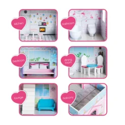 Early Learning Centre Wooden Sparkle Lights Mansion Dolls House