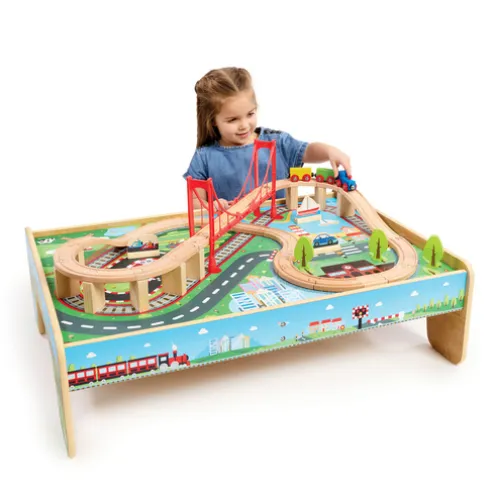 Early Learning Centre Wooden Little Town Train Table