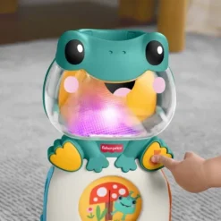 Fisher-Price Light-Up And Roll Frog Musical Ball Drop Activity Toy