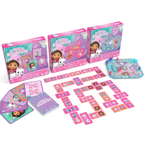 Gabby's Dollhouse Mini Board Game Bundle