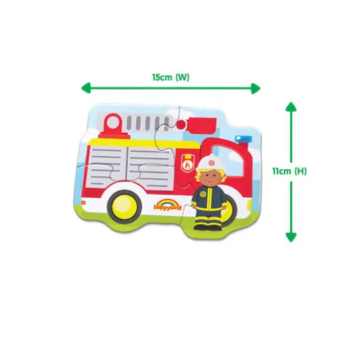 Happyland Vehicle 6 in 1 Jigsaw Puzzles