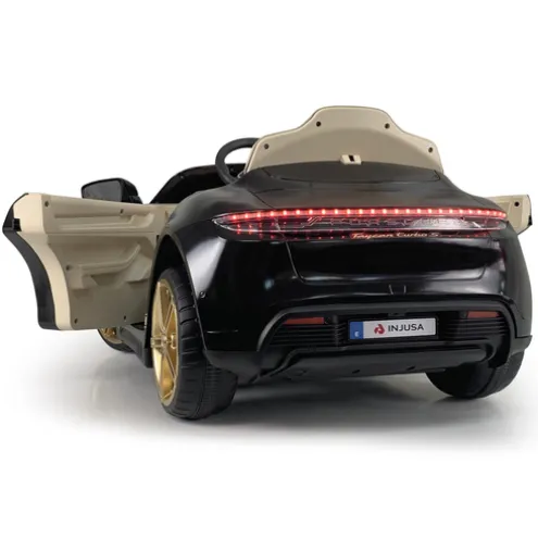 Injusa Porsche Taycan Turbo S 12V Black Electric Ride On Car