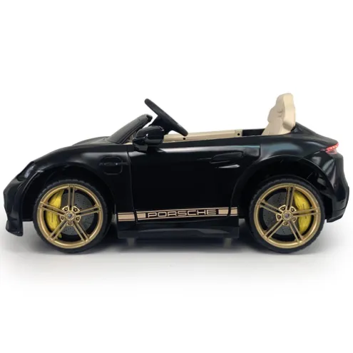 Injusa Porsche Taycan Turbo S 12V Black Electric Ride On Car