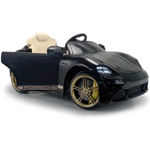 Injusa Porsche Taycan Turbo S 12V Black Electric Ride On Car