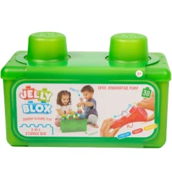 Jelly Blox Stash N Stack 2 In 1 Storage Box Building Blocks