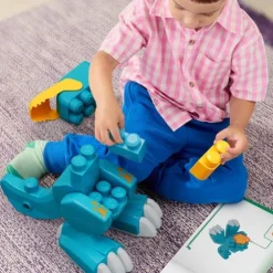 Mega Bloks Build And Chomp Dinosaur T-Rex Block Building Set
