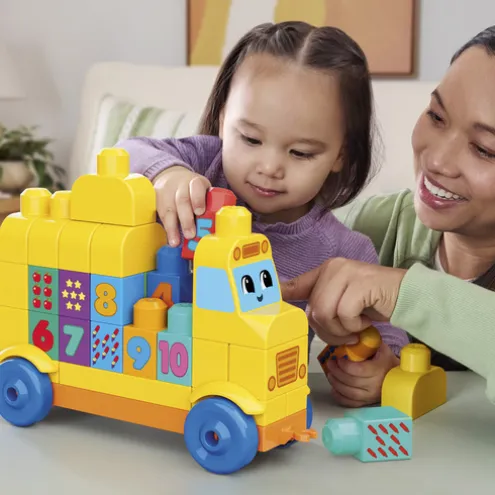 Mega Bloks Build and Count Bus Building Set
