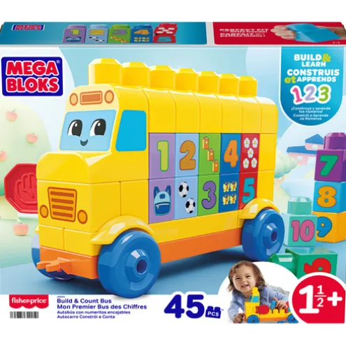 Mega Bloks Build and Count Bus Building Set