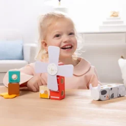 Melissa & Doug Blockables Farm Friends Wooden Block Playset