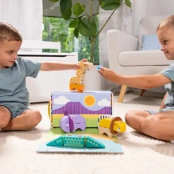 Melissa & Doug Blockables Safari Wooden Block Playset