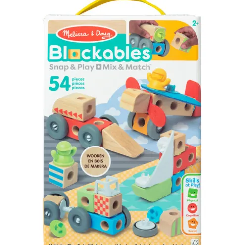 Melissa & Doug Blockables Vehicles Wooden Block Playset