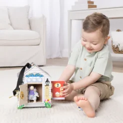 Melissa & Doug Doorbell house Wooden Dollhouse Playset