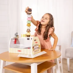 Melissa & Doug Ice Cream Counter Wooden Roleplay Set