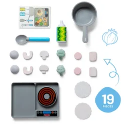 Melissa & Doug Simmer and Stir Stove-Top Wooden Roleplay Set