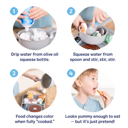 Melissa & Doug Simmer and Stir Stove-Top Wooden Roleplay Set