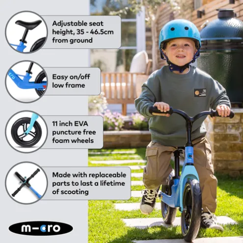 Micro 11 Inch Balance Bike Lite Blue